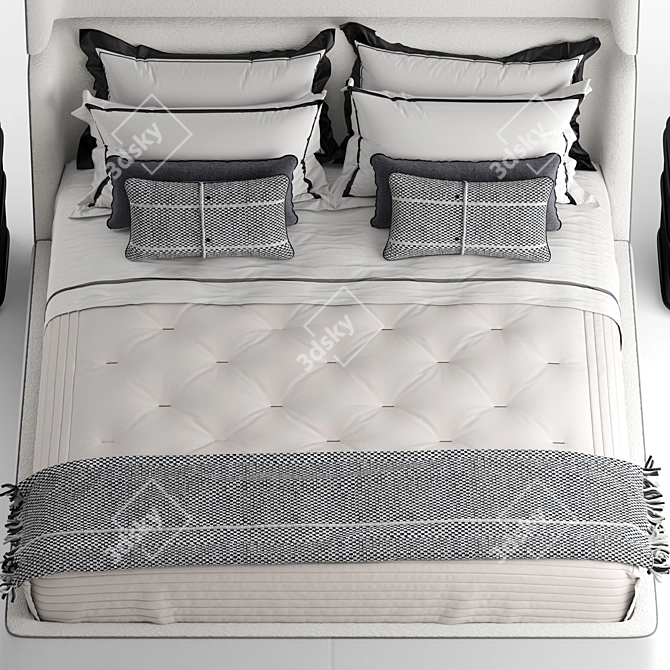 Reverie Bed: Luxury Meets Comfort  Transform Your Sleep 3D model image 3