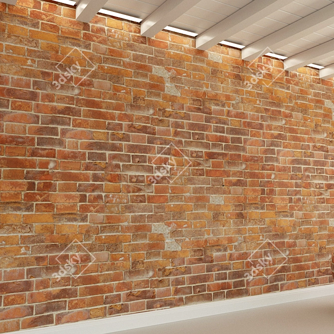 Vintage Brick Texture | High-Resolution Seamless Design 3D model image 2