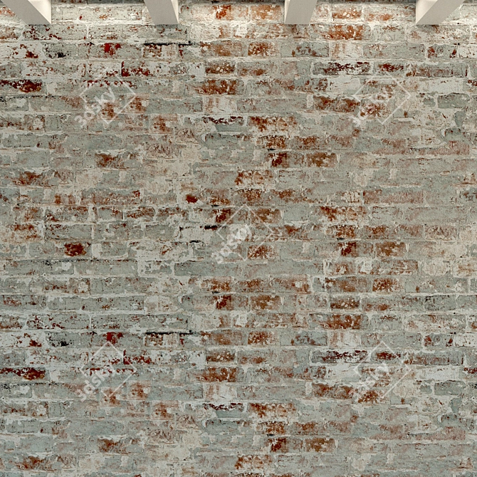 Vintage Brick Texture: Seamless, High Resolution 3D model image 2