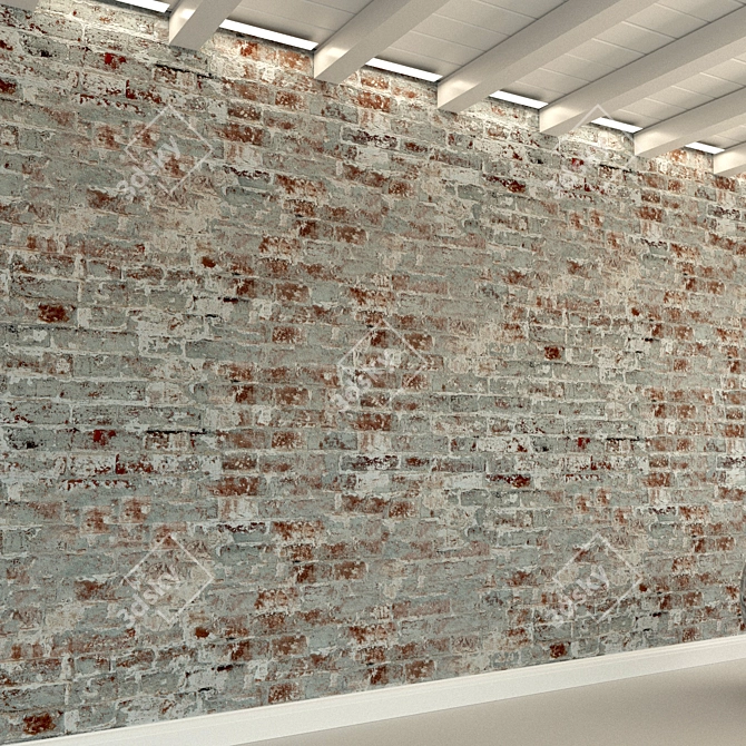 Vintage Brick Texture: Seamless, High Resolution 3D model image 3