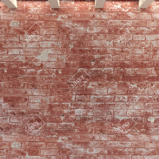 Aged Brick Wall Texture - High Resolution 3D model image 2