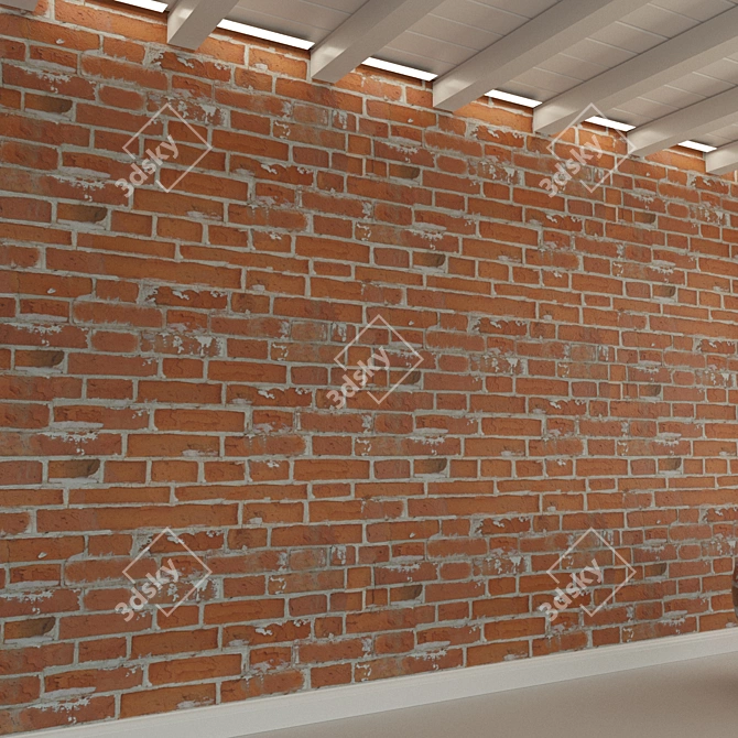 Vintage Brick Wall Texture - High Resolution 3D model image 3