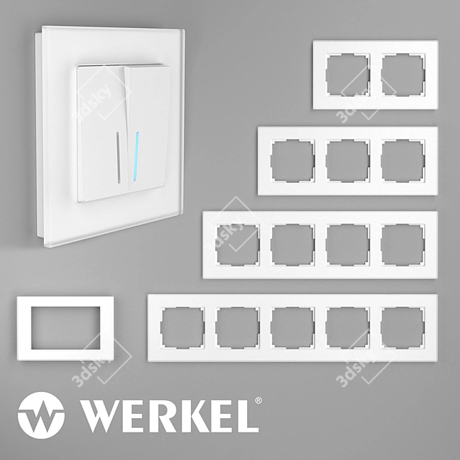 Elegant OM Glass Frames - Werkel Favorit 3D model image 1