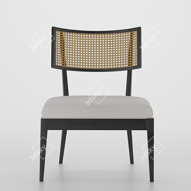 Britt Rattan Chair 3D model image 1