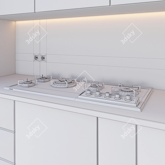 3D Kitchen Model with UV Mapping 3D model image 4