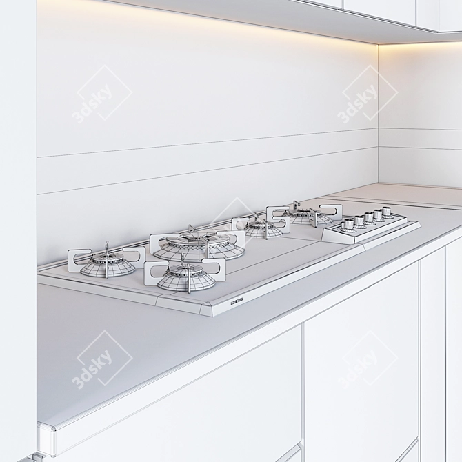 3D Kitchen Model with UV Mapping 3D model image 10