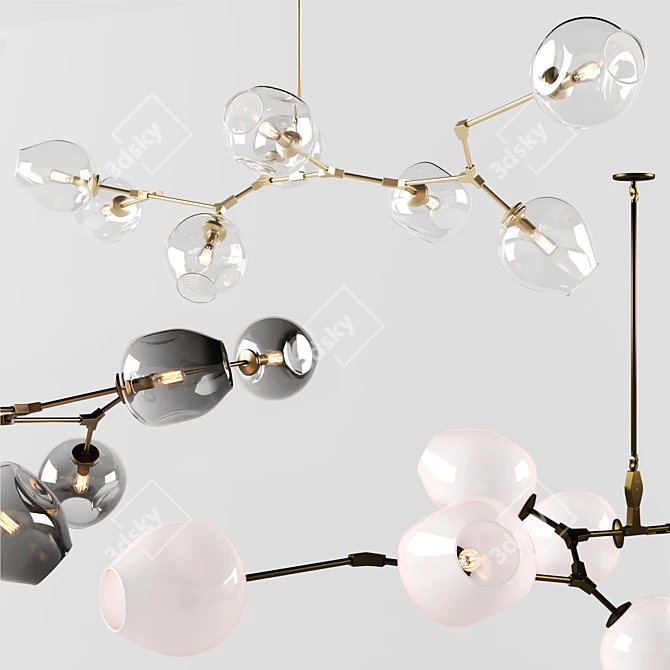 Branching Bubble Chandelier BB.08.03 3D model image 2