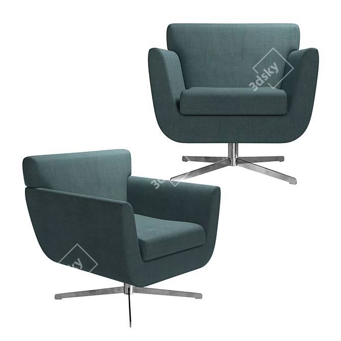 Soho Lounge Chair - Modern & Elegant Design 3D model image 1