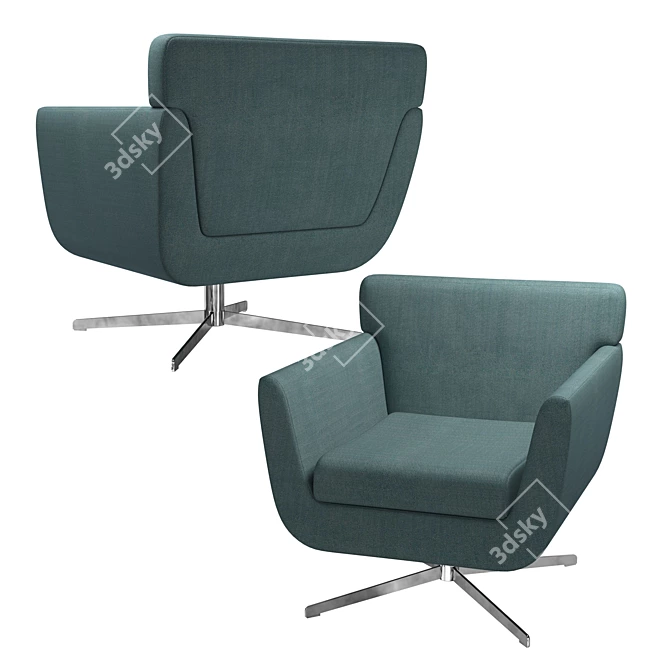 Soho Lounge Chair - Modern & Elegant Design 3D model image 2