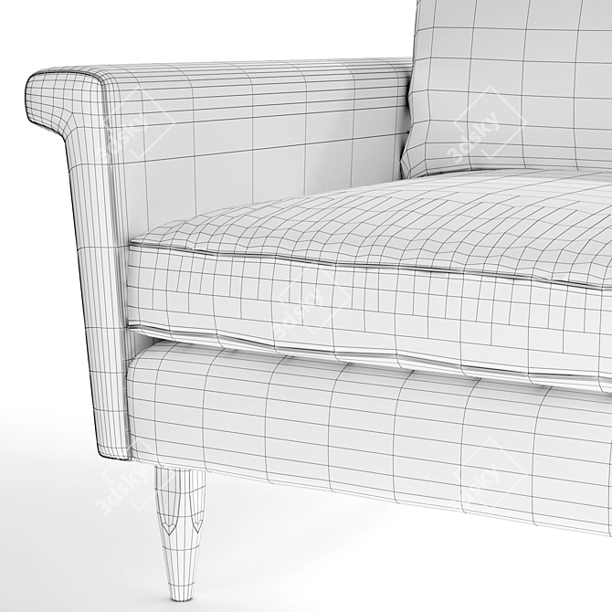 Sophisticated MARQ Pierce Armchair 3D model image 3