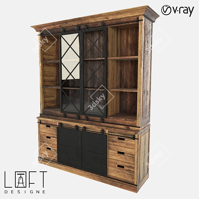 Spacious Loft Cupboard - 7161 Model 3D model image 1