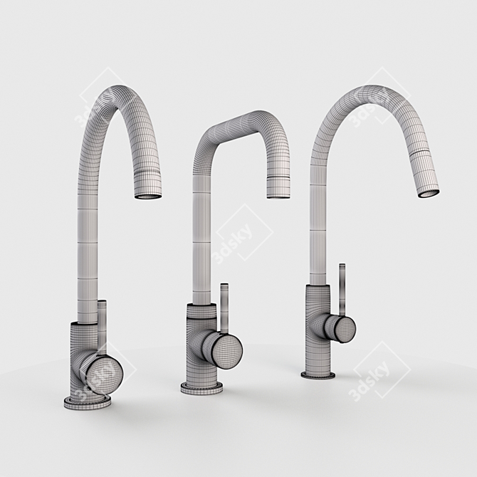 Meir Kitchen Faucets: Elegant & Versatile 3D model image 3