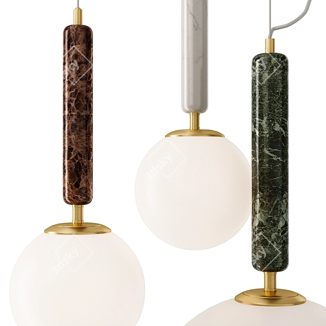 Torrano Marble Pendant Lights | Globen Lighting 3D model image 2