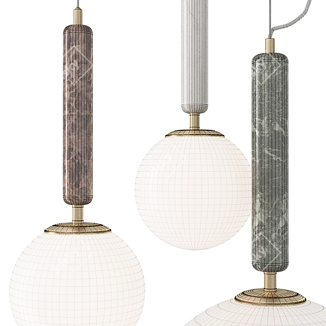 Torrano Marble Pendant Lights | Globen Lighting 3D model image 3