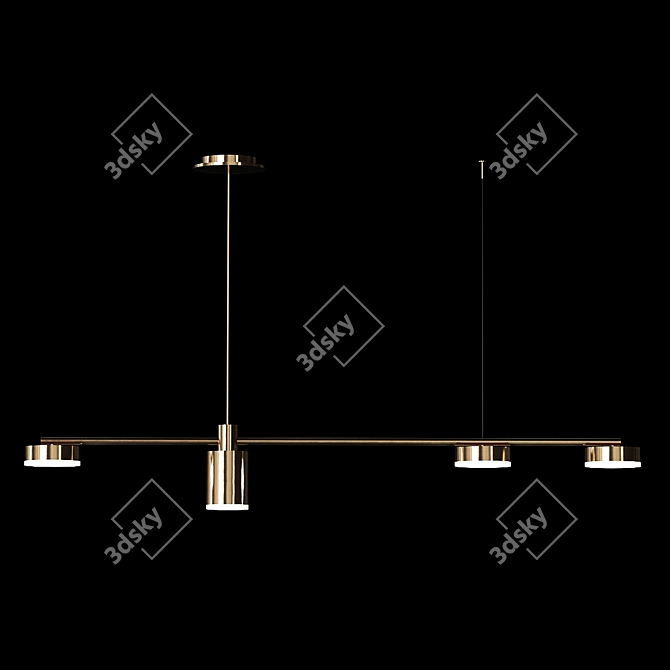 Elegant Shannon Pendant Lamp 3D model image 1