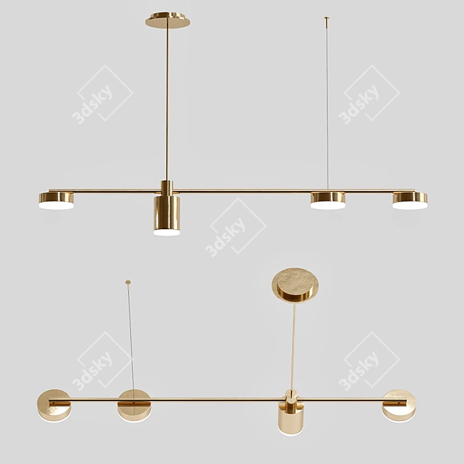 Elegant Shannon Pendant Lamp 3D model image 2