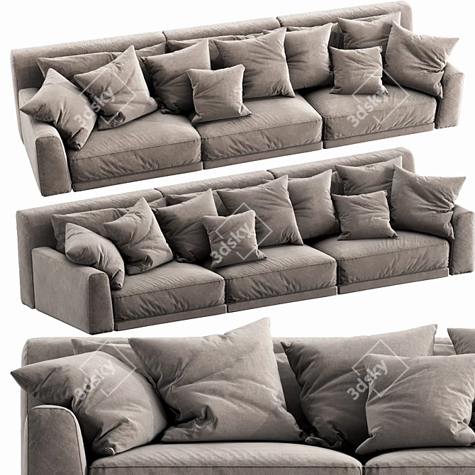 Contemporary Poliform Paris Seoul Sofa 3D model image 2