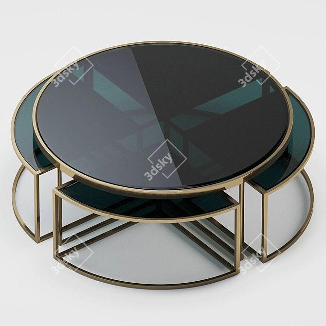 Glamorous Nesting Coffee Table: Eichholtz Padova 3D model image 2