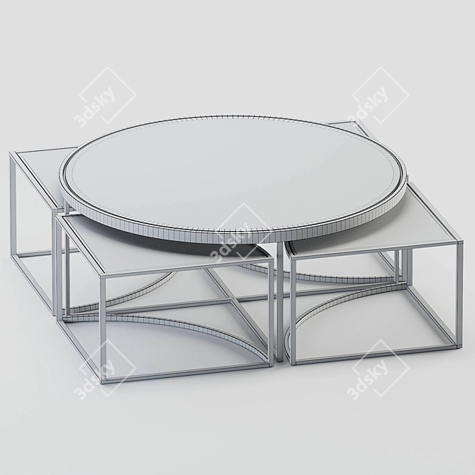 Glamorous Nesting Coffee Table: Eichholtz Padova 3D model image 4