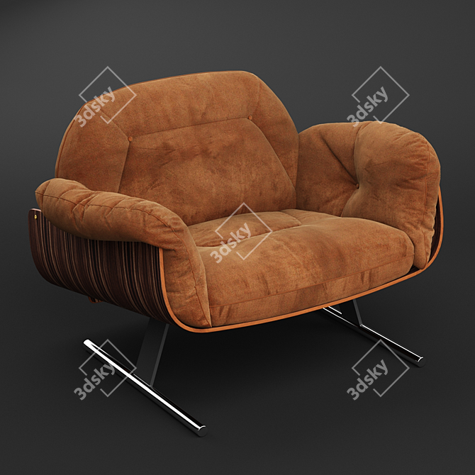 Elegant Executive Lounge Chair 3D model image 3