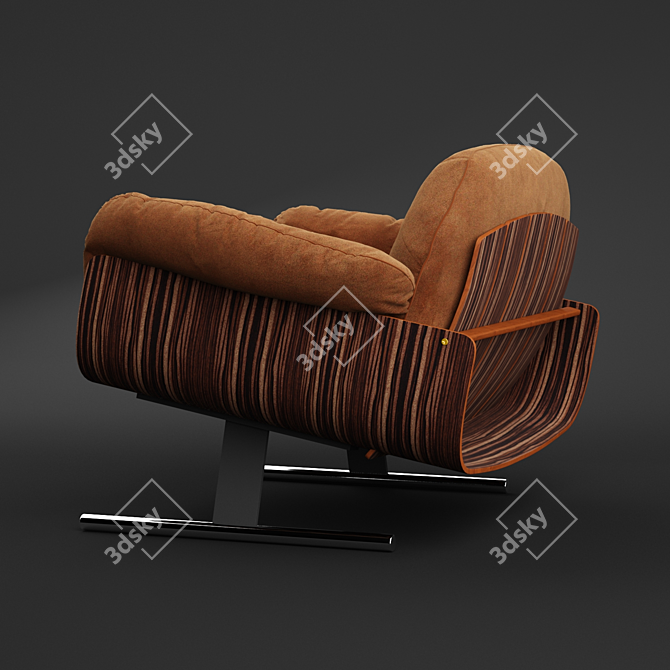 Elegant Executive Lounge Chair 3D model image 4