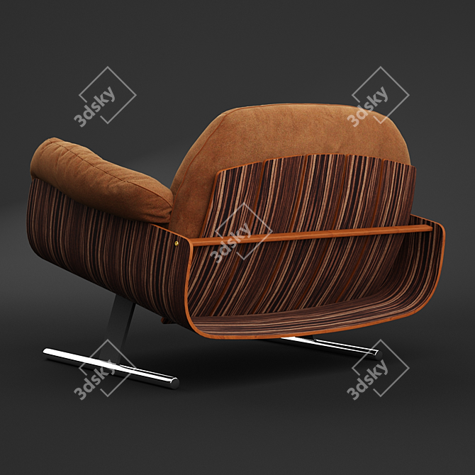 Elegant Executive Lounge Chair 3D model image 5