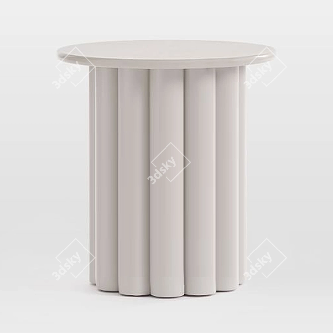 Elegant Hera Semi-Circle Side Table 3D model image 1