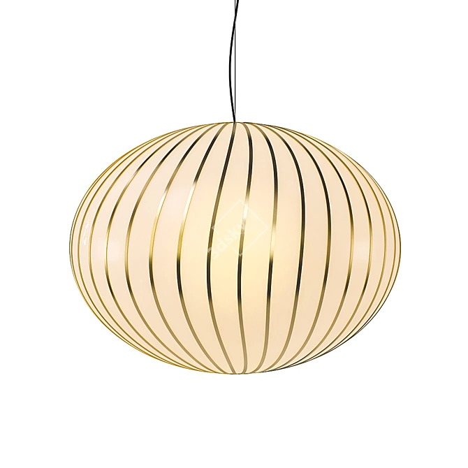 Elegant Filigrana Light Pendant 3D model image 1