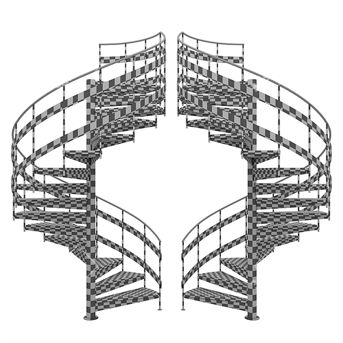 Modern Spiral Staircase 3D model image 4