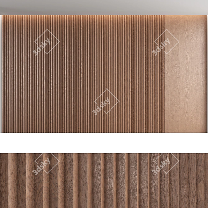 Seamless Wood Panel Set - High Resolution Textures 3D model image 3