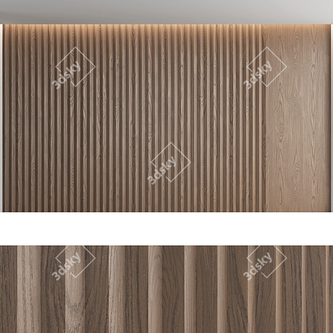 Seamless Wood Panel Set - High Resolution Textures 3D model image 4