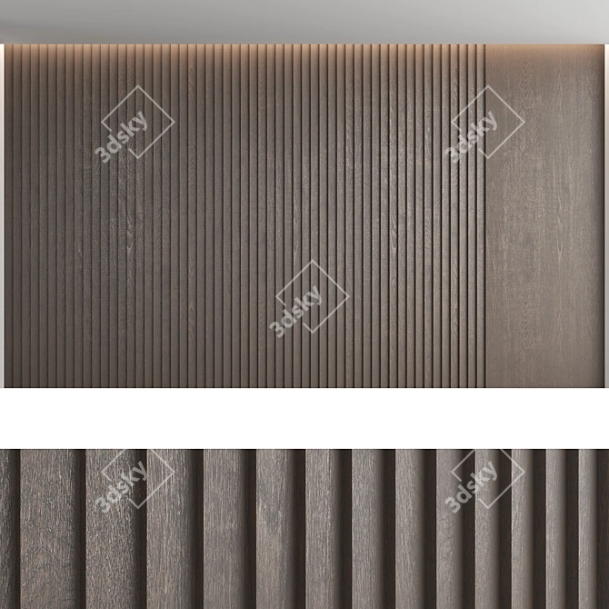 Seamless Wood Panel Set - High Resolution Textures 3D model image 5