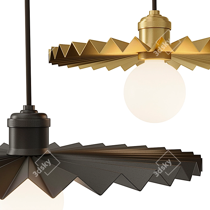 Elegant Omega Pendant Lights 3D model image 2