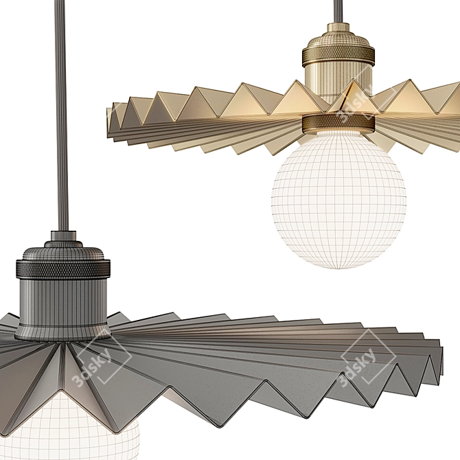 Elegant Omega Pendant Lights 3D model image 3