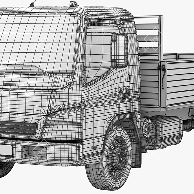 BAW Fenix 1065 Long Bed Truck 3D model image 5