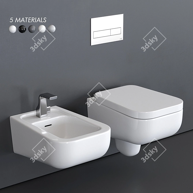 Ceramica Flaminia Como Wall-Hung WC 3D model image 1