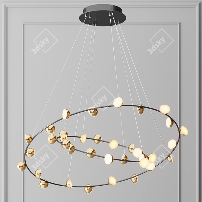 Bloom Two Rings Chandelier | Loft-Concept 3D model image 1