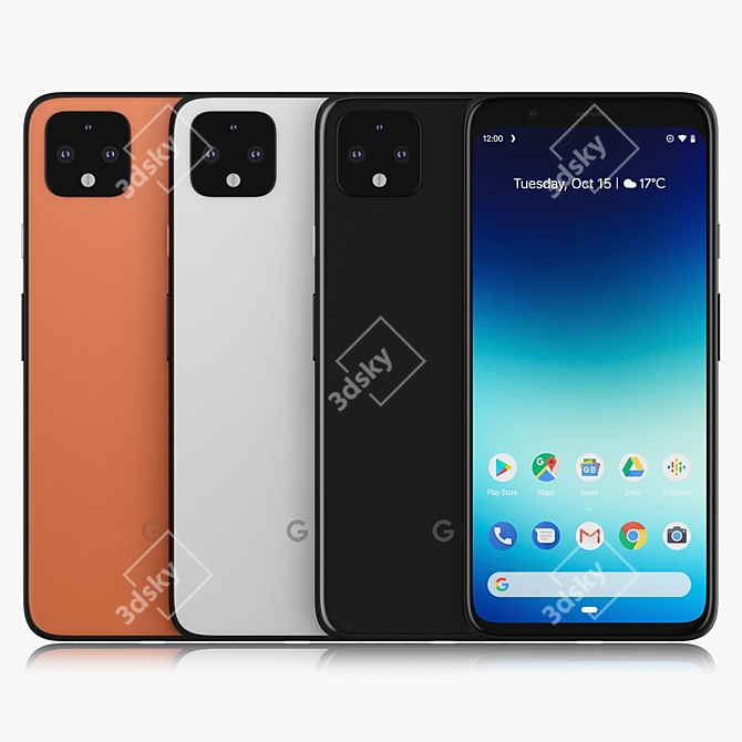 Google Pixel 4 XL: Superior Colors & Performance 3D model image 1