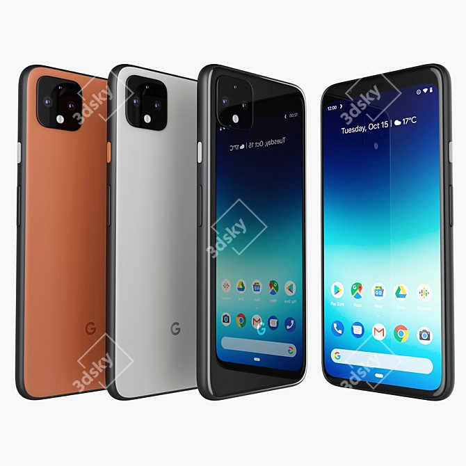 Google Pixel 4 XL: Superior Colors & Performance 3D model image 4