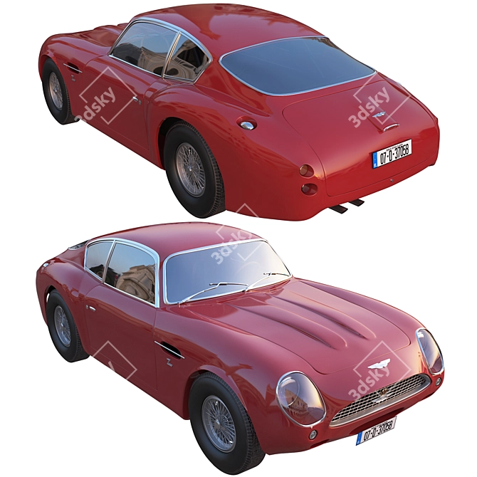 Vintage Aston Martin Zagato 1964 3D model image 1