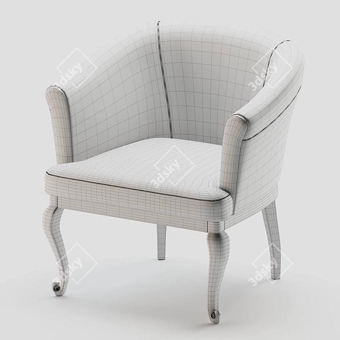 Dall Poltrona Armchair: Sleek and Stylish 3D model image 4