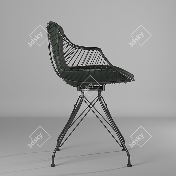 Modern Wire Dining Chair 3D model image 7