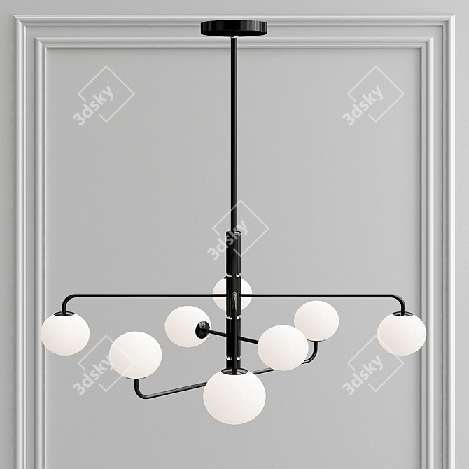 Berka Pendant Light: Modern Metal and Glass Lighting 3D model image 3