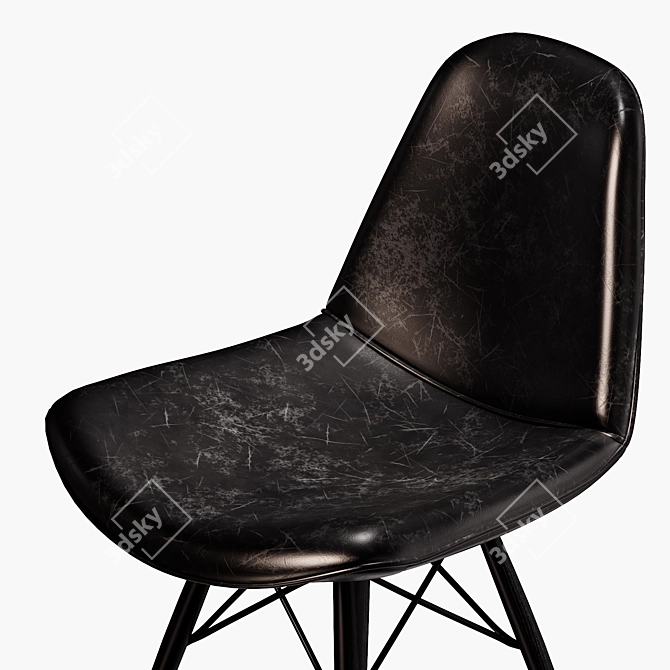 Sophisticated Leather Lucia Side Chair - Industry West 3D model image 4