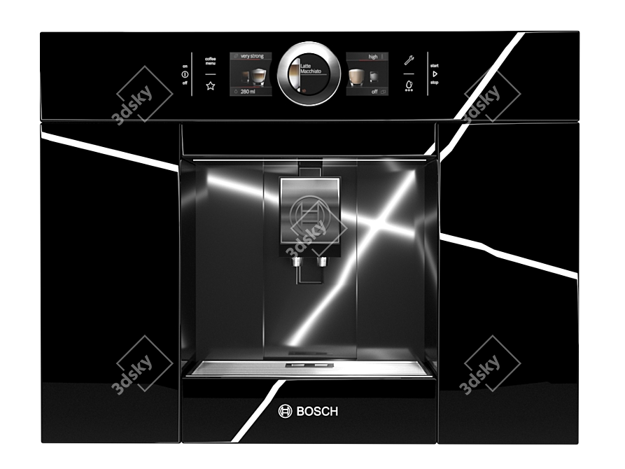 Bosch CTL636EB6 Coffee Machine: Perfect Blend of Convenience and Quality 3D model image 1