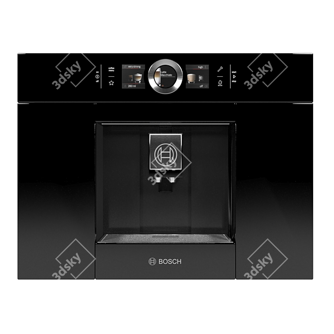 Bosch CTL636EB6 Coffee Machine: Perfect Blend of Convenience and Quality 3D model image 6