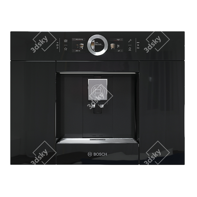 Bosch CTL636EB6 Coffee Machine: Perfect Blend of Convenience and Quality 3D model image 9