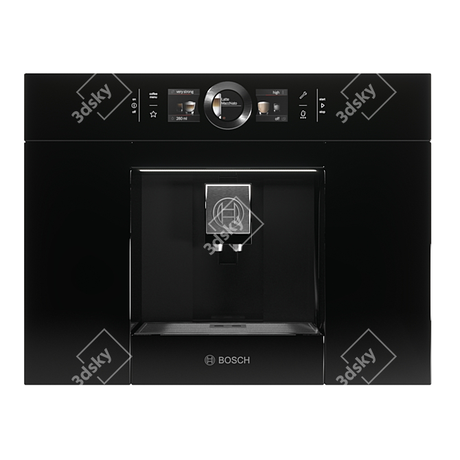 Bosch CTL636EB6 Coffee Machine: Perfect Blend of Convenience and Quality 3D model image 10