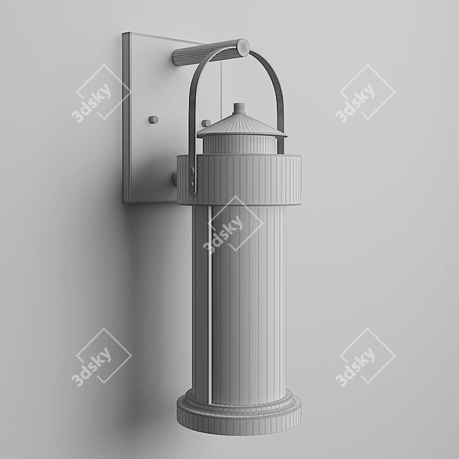 Rustic Elegance Outdoor Lantern 3D model image 2