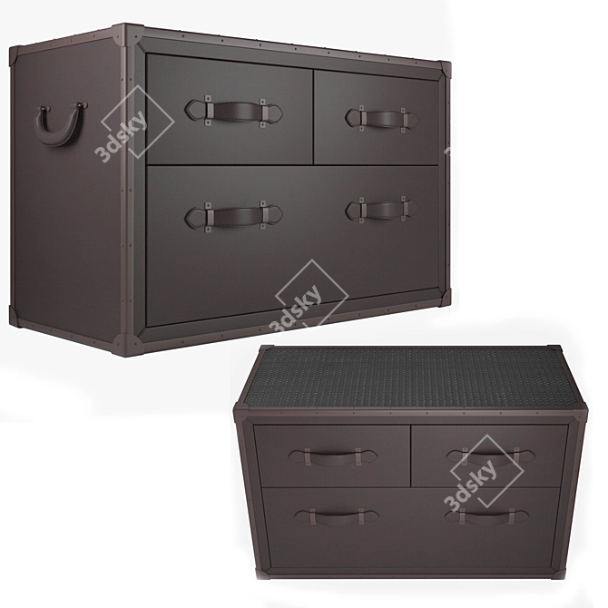 Luxury Bottega Veneta Chest 3D model image 1